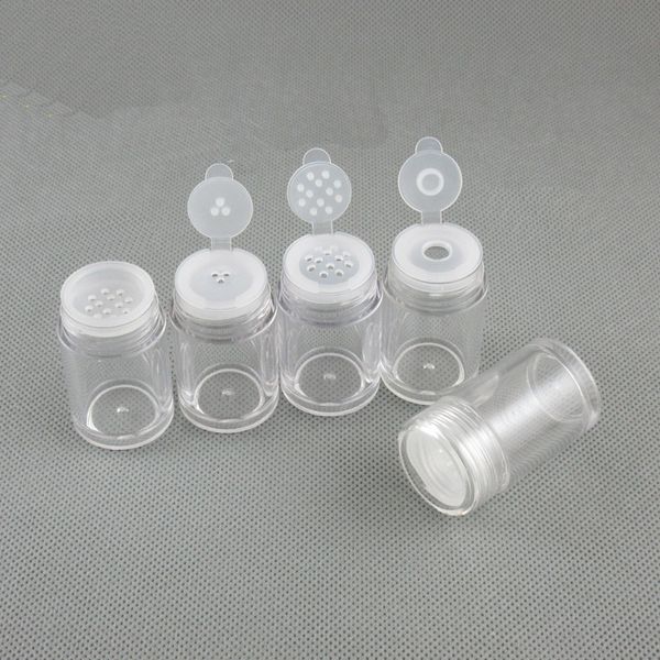 10g 10ml plástico vazio mini maquiagem solta pó caixa cosmética eyeshy garrafas de pó recipiente de contentores pó poder jarro com tampas de parafuso