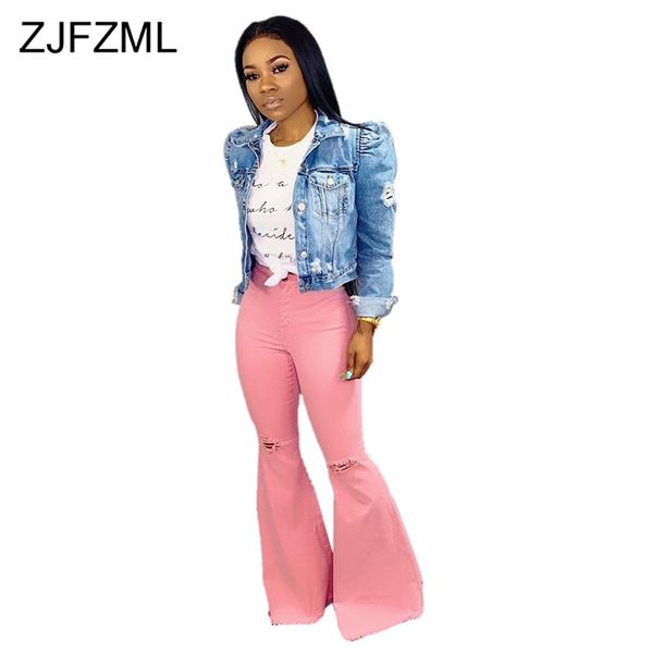 

neon pink bodycon flare leg pants for women fashion high waist streetwear hollow hole long wide leg trousers, Black;white