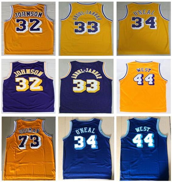 

vintage 73# rodman shaquille #34 o neal jersey #33 kareem abdul jabbar jersey 13# wilt chamberlain jerry 44# west jerseys shirt, Red;gray