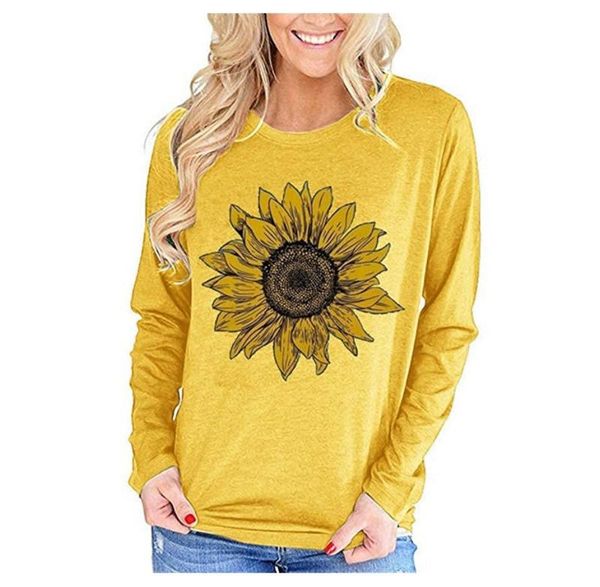 

2020 весна женщин цветочной tshirt шаблона printed подсолнечных сыпучие женские тройники простого пуловер с коротким рукавом повседневных же, White