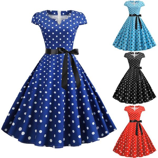 

casual dresses 2021 dress floral print boho beach women vintage 1950s retro evening party gown prom swing pleated buttons vestidos, Black;gray