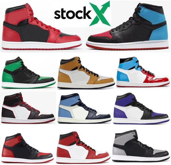 

2020 Новый 1 Привет 85 Varsity Red Court фиолетовый UNC to Chicago Pine Green баскетбольная обувь мужчины 1s Новичок года тень кроссовки с коробкой