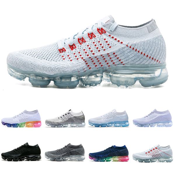 

Hot knit Men and Women Athletic Running Shoes 1.0 Navy Triple Black White Red Grey Sports Sneakers Mens des chaussures Runner Trainer