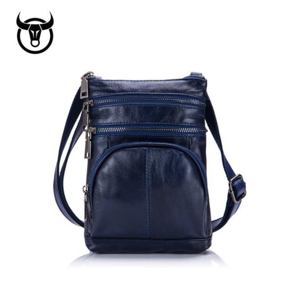 

fashion trend captain cow men's leather shoulder messenger bag head layer cowhide business casual bag korean vertical student mini smal