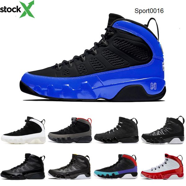 

9s basketball shoes for men gym red racer blue unc bred citrus 9 oreo mens trainers sports sneakers 7-13 wholesale, Black