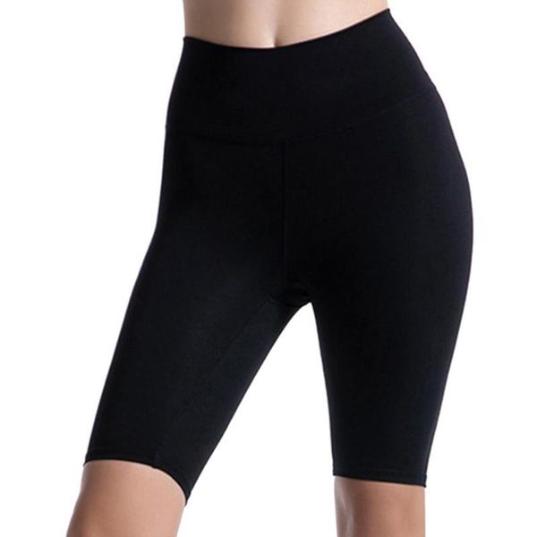 

yoga outfits mew women waist tummy control workout shorts black compression athletic bike running slim stretch gym tights #a30, White;red
