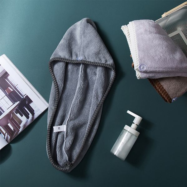 

women hair drying towel super absorbent quick-drying microfiber bathroom towel hair dry cap salon rapid drying
