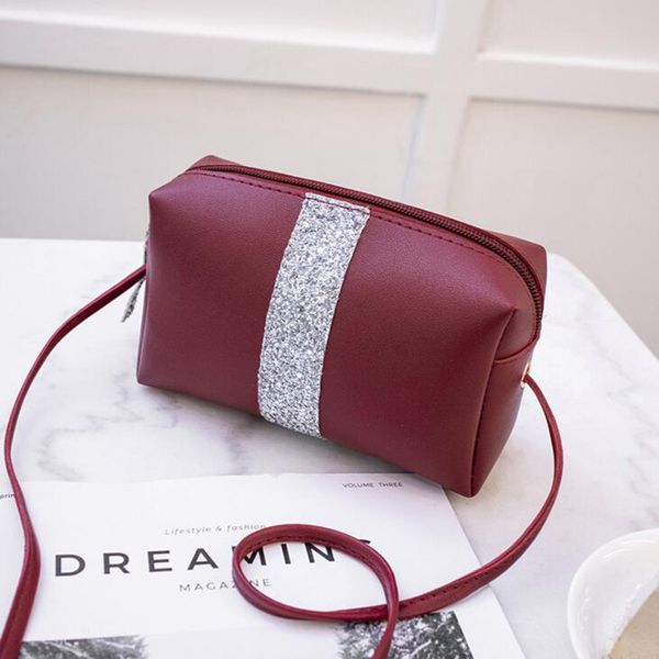 

small shoulder sequins messenger bags for women female small purse girls pu leather crossbody bag satchel party bag bolsas new