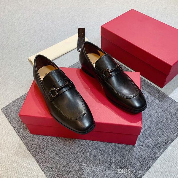 

mens dress shoes fashion casual business leather shoes classic men outdoor casual shoes with box 35-45, Black