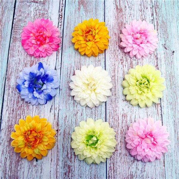 

silk chrysanthemum heads artificial flowers for home wedding party decoration diy wreath match material bride bouquet party supplies