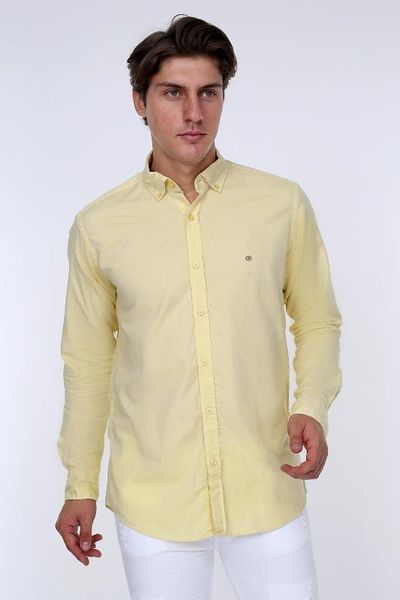 

gulf bird oxford yellow shirt turkish quality men's 2020 style slim fit %100 cotton real european size yachting istanbul, White;black