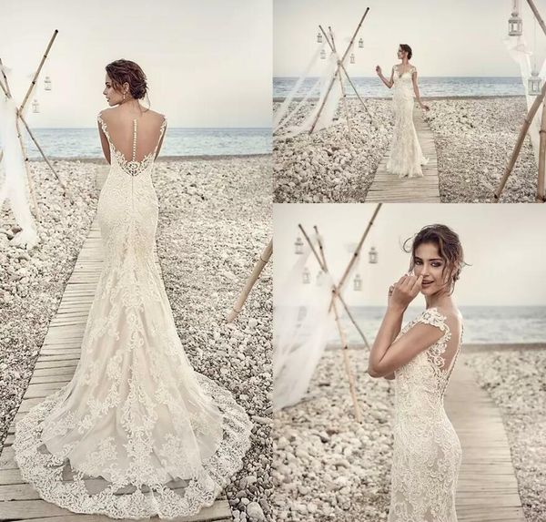 

boho princess summer beach see through 2019 с коротким рукавом русалка свадебные платья длинное свадебное платье с открытой спиной кружева а, White