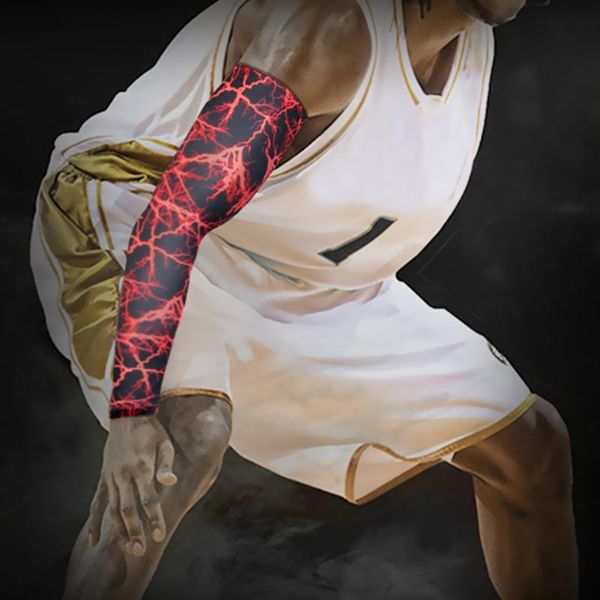 

portable sports arm sleeves elastic uv protection basketball cycling elbow pad skin-friendly sports protective gear, Black;gray