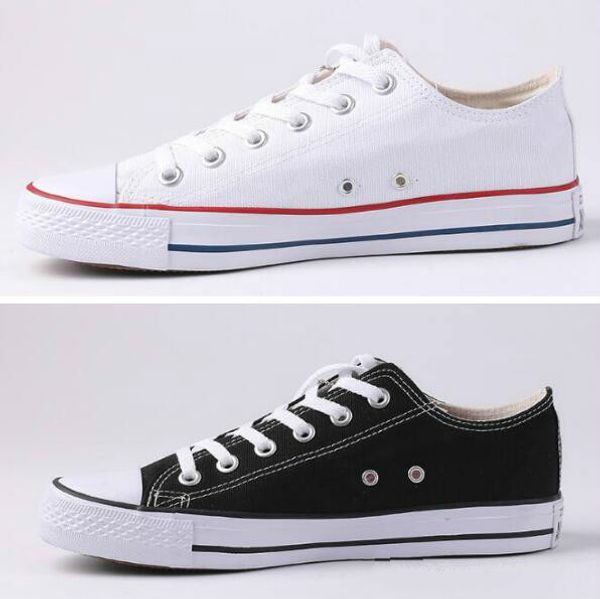 

2017 new star big size 35-45 casual shoes low stars classic canvas shoe men's/women's canvas shoes, Black
