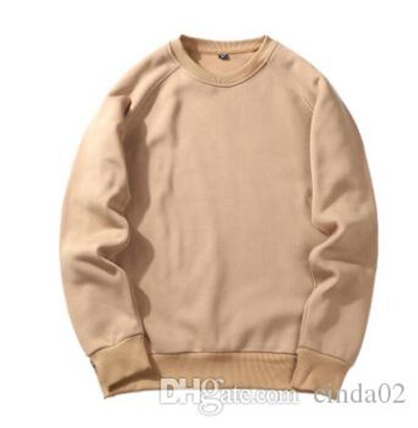 

the pure color of man's hoodies o-neck long sleeve sweatshirt autumn winter comfortable wear hoodies, Black