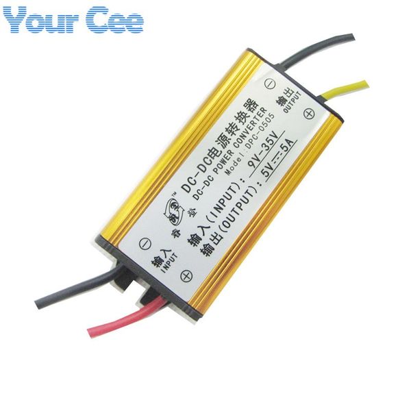 Freeshipping 5 adet DC-DC 12 V 24 V 5 V 5A Buck Dönüştürücü Voltaj Regülatörü Adım Aşağı Güç Kaynağı Modülü Araba / Araç LED