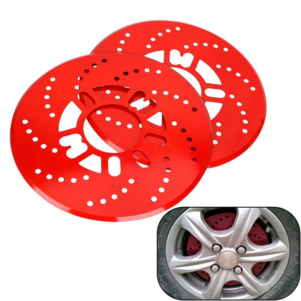 

leepee brake rotor cross drilled cover aluminum alloy 1 pair car disc vehicle decorative automotive wheel disc brake cover