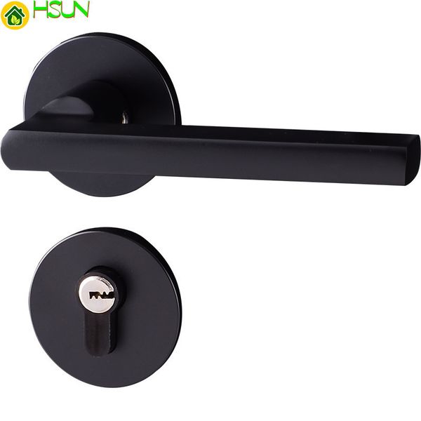 2019 European Space Aluminum Door Lock Indoor Door Bedroom Black Split Type Lock Holding Hand Lock Hardware Solid From Jmqj66 42 48 Dhgate Com