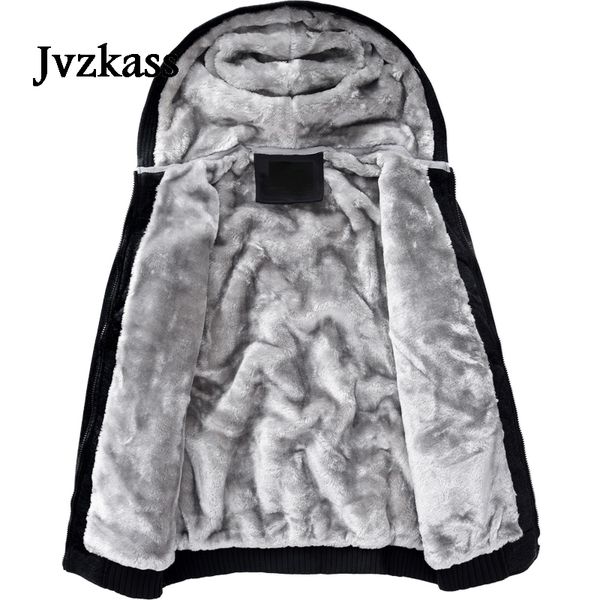 

jvzkass new winter cotton clothing jacket women plus velvet couple loose casual autumn and winter neutral hooded thickening z277 y190926, Black;white