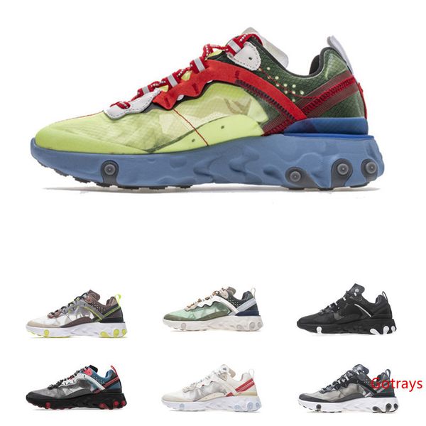 

2019 react element 87 undercover running shoes men womens sports running sneakers designer shoes with szie 36-46