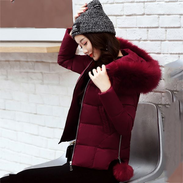 

2020 new arrival korean style winter jacket women stand collar solid female down coat loose oversized womens short parka coat 03, Black