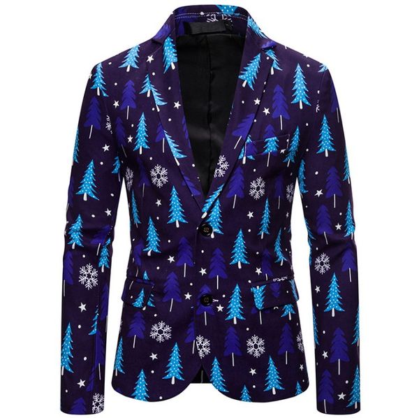

рождество дерево печати blazer куртка мужчины мода новый тонкий подходят мужские пиджаки фелис навидад xmas партия пром блейзер мужчина для, White;black