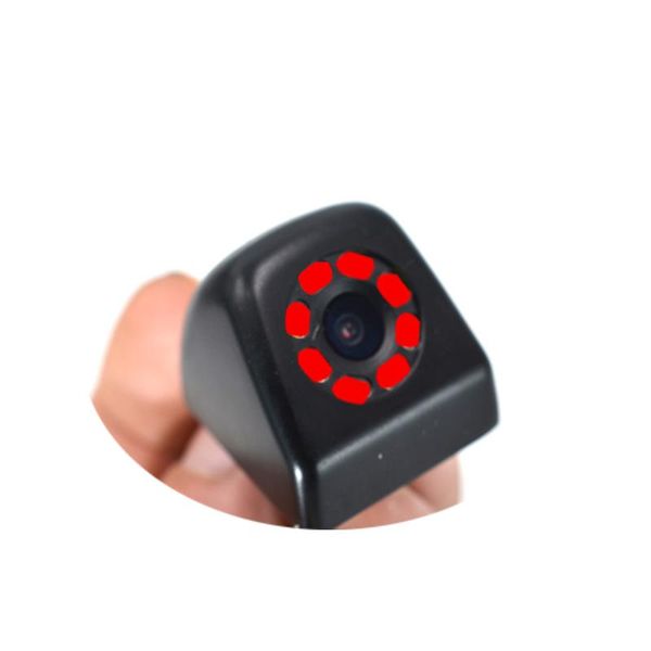 

car backup camera metal hd reverse camera mini front view / rear view cameras 8 leds lights night vision waterproof ip69