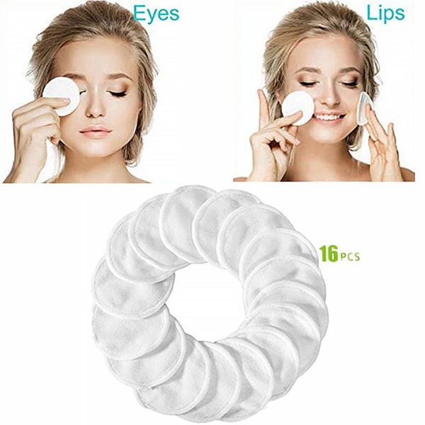 

16pcs washable makeup removal pads bamboo velvet cotton wipes face cleaner