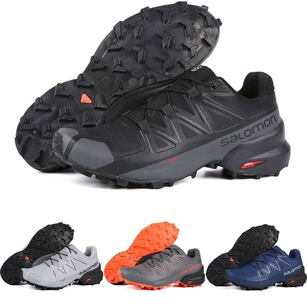 

2019 Salomon 5.0 running shoes for men speedcross bule grey black outdoor sports sneakers shoes size 40-46