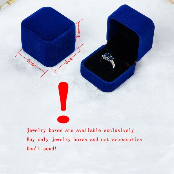 

ring box 5 colors wholesale velvet engagement wedding earring ring box pendant jewelry display storage foldable case, Black