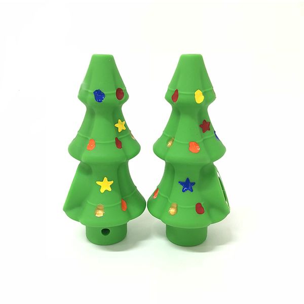 Albero di Natale Tabacco da fumo Cucchiaio da mano Tubi in silicone per uso alimentare Fumo Narghilè Accessori per fumatori portatili Strumento Pipa per sigaretta