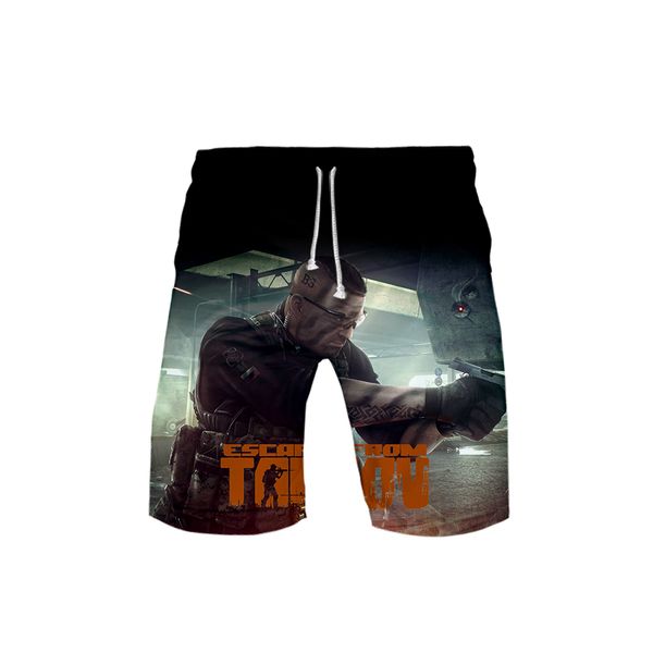 

bts 2019 3d escape from tarkov print male summer casual beach shorts 2019 casual male 3d board shorts plus size 6xl, White;black