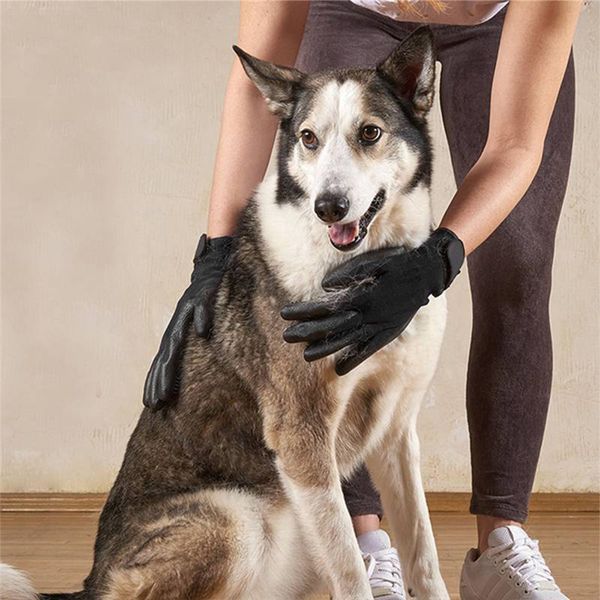 

pet dog cat cleaning gloves bathing mittens loose hair remover massager