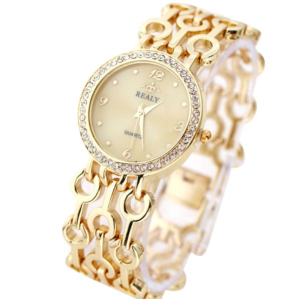

gemixi women watches fashion strap bracelet watch round dial bracelet table women 's watches dropship, Slivery;brown