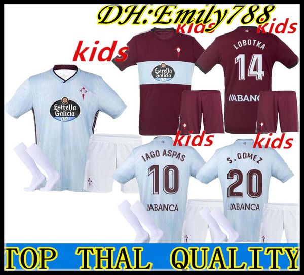 

kids kit 2018 2019 celta vigo soccer jersey iago aspas maximiliano gomez sisto jonny camiseta de futbol jerseys uniforms football shirts, Black;yellow