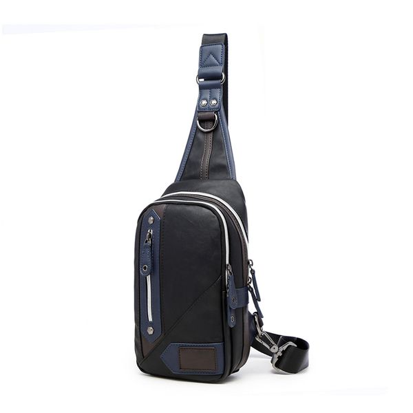 

casual men's chest bag messenger bag single shoulder outdoor sports leather small men's