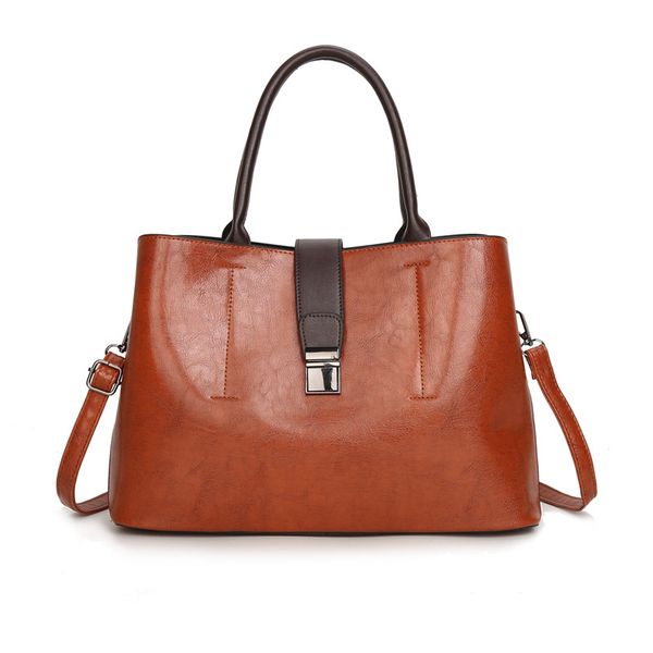 

women leather handbags new elegant shoulder bag oil wax pu leather tote bags for women crossbody