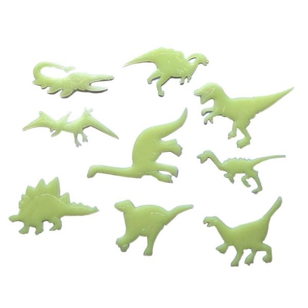 

9pcs glow in the dark dinosaurs decal kid room window wall luminous stickerchildren baby play supplies