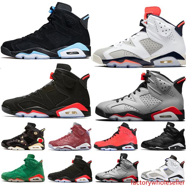 

2019 bred vi 6 6s mens basketball shoes infrared 23 3m reflective tinker slam dunk cny wheat men sport sneakers designer trainers size 40-47