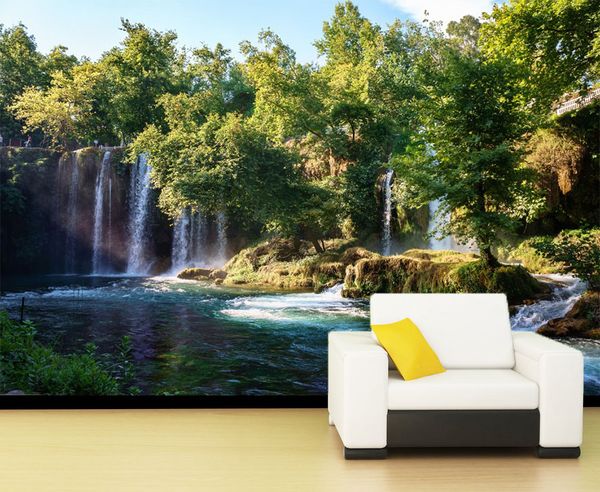 

self-adhesive] 3d landscape waterfall 40040 wall paper mural wall print decal murals