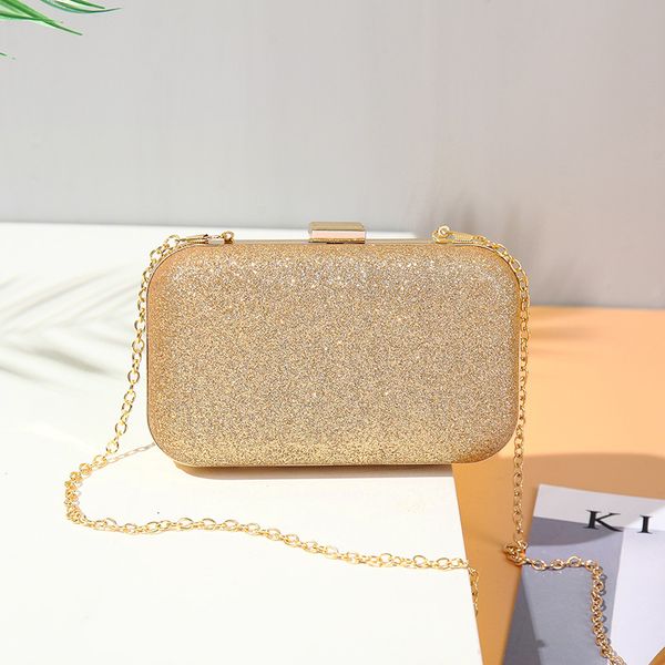 

diagonal chain small bag women's new fashion simple shoulder bag dinner clutch