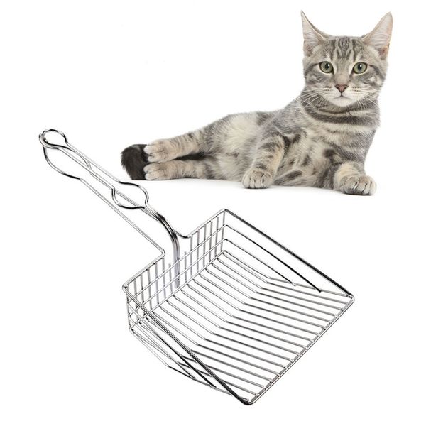 

hollow iron metal holder cat stretcher spade cat pet spray scoop shovel spade metal spoon cat pet care tools cleaning supplies