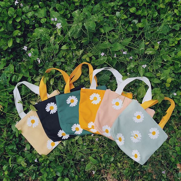 

2020 new ins handbag underarm bag fresh small daisy bag female small student canvas ladies hand bags hand