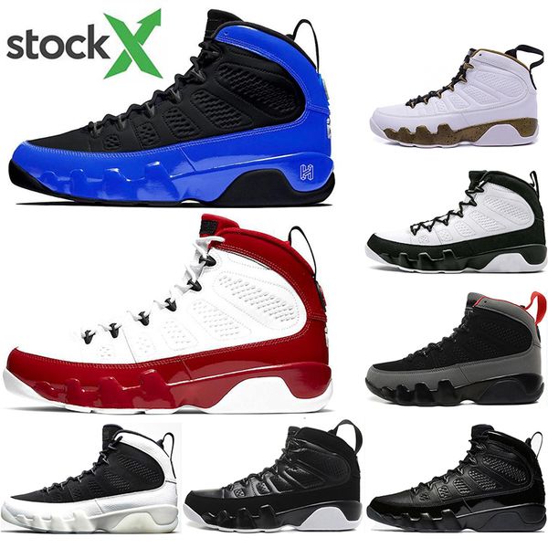 

with socks new 9 gym red racer blue bred dream unc space jam chameleon basketball shoes 9s cool grey anthracite sneakers 40-47