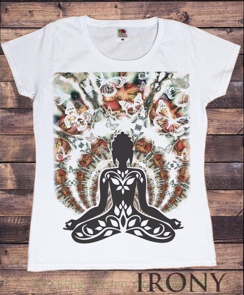 

damen yogatraining buddha chakra meditation india zen hobo boho - frieden t shirt selling 1 cotton tee shirts, White;black