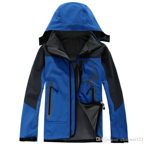 

outdoor winter men's hoodies softshell jackets fashion apex bionic windproof waterproof thermal for hiking camping ski down sportswear, Black;brown