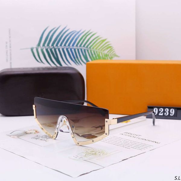 

mens woman sunglasses designer sunglasses man womens oversized goggle glasses uv400 v letter 9239 6 colors optional with box, White;black