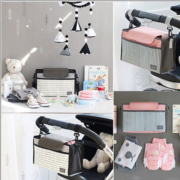

fashion multifunctional mummy bag baby diaper nappy pram stroller hanging bag