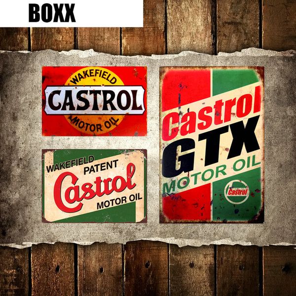 

retro metal tin sign castrol gtx motor oil home decor bp motor oils wall art painting metal plaques gas station decoration