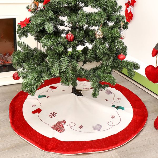 

christmas tree skirt non-woven fabric santa claus cartoon pattern christmas tree bottom party home festive decor skirt